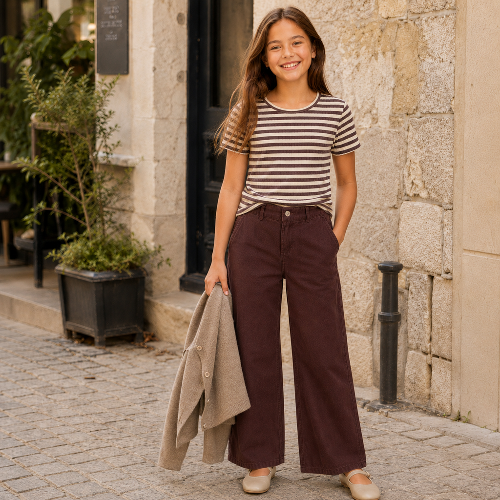Zacht gebreid vest Berta (mocha meringue)