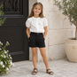 Name It Korte broek plooien REGULAR FIT Rose (black denim)
