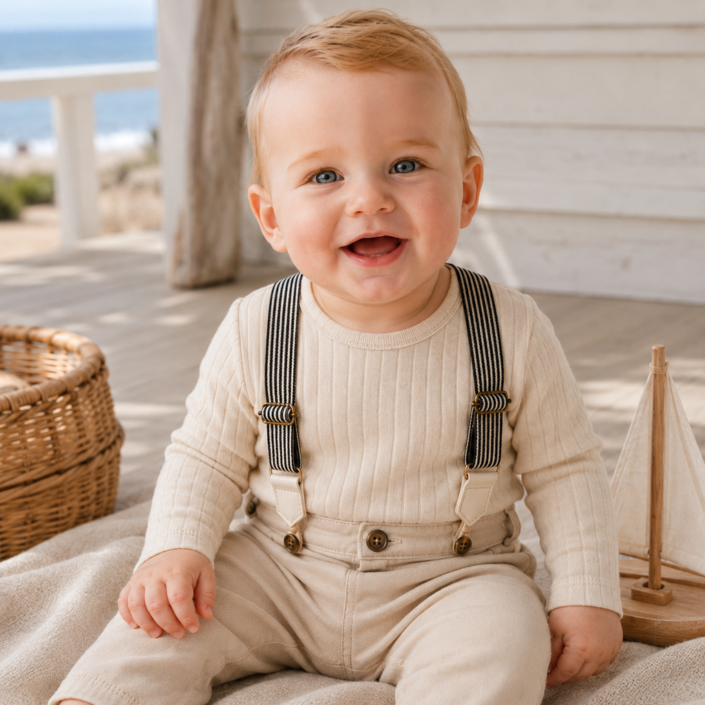 Broekje bretels twill Ben (chateau gray)