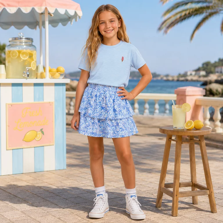 Rokje Floral (pale peach)