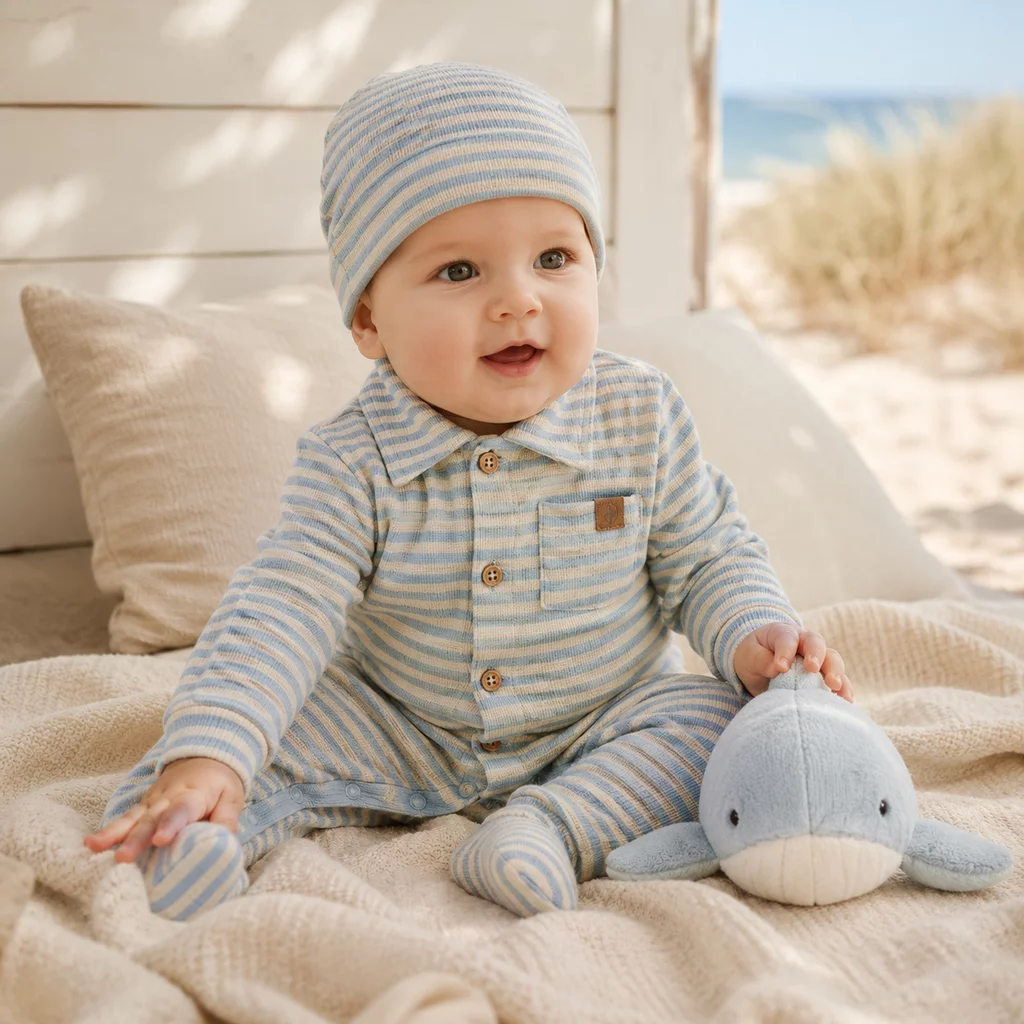 Vierdelige set babykleding (blue)