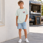 Name It T-shirt Hikko backprint (pale aqua)