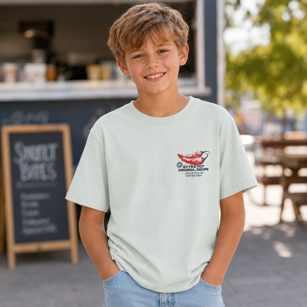 T-shirt Hikko backprint (pale aqua)