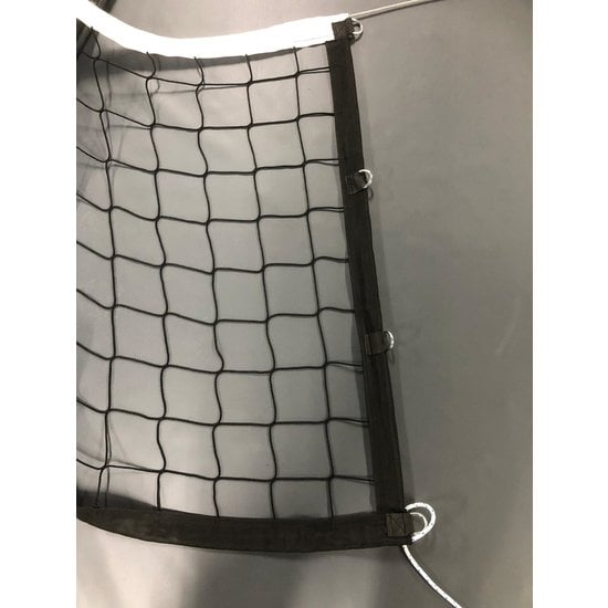 Volleybalnet voor wedstrijd gebruik 100 mm maas, inclusief fiberstokken en spanlijn