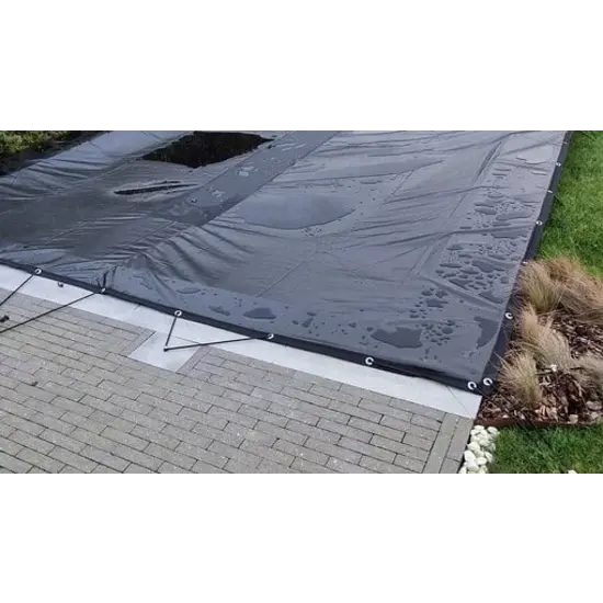 Zwembad winterzeil kleur zwart 420x420 geen regengoot