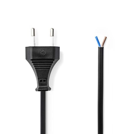 Cable d'alimentation electrique noir 1,5m - europa femelle coté  périphérique pour vidéoprojecteur, pc, télé, ect. . .