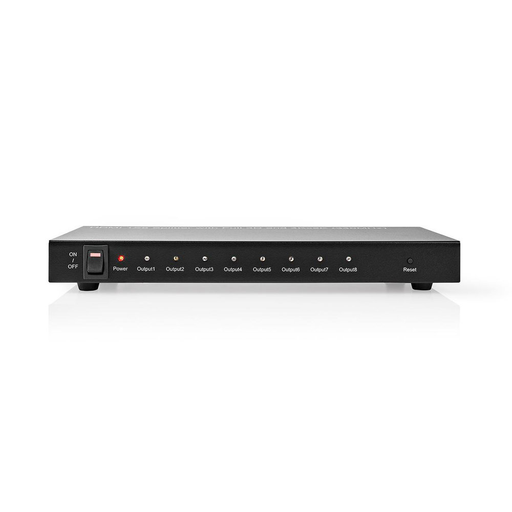 Répartiteur HDMI 8 ports 8x Sortie HDMI 4K@30Hz 3,4 Gbps Métal Anthracite 