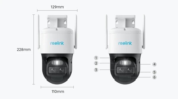 Trackmix WiFi, 4K de doble lente, cámara PTZ con seguimiento de movimiento  