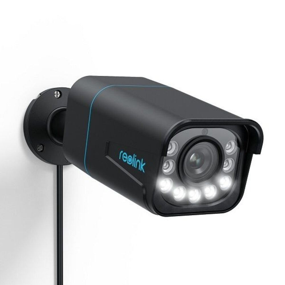 REOLINK Cámara de seguridad para el hogar PoE 4K, cámara IP con 128 grados,  lente de 0.110 in, zoom óptico 5X e IK10 a prueba de vandalismo para