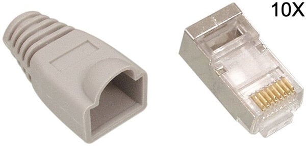 RJ45 Connector CAT6A FTP Set 10 pieces 