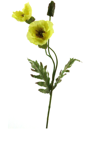 Kunstbloem Poppy 70 cm geel