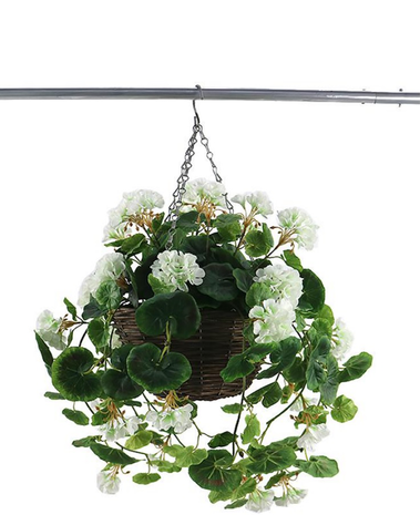 Kunst hangplant Begonia in pot 70 cm