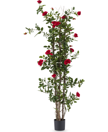 Kunst Rozenplant met bloemen 180 cm