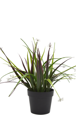 Kunstplant Grasplant in pot 26 cm UV