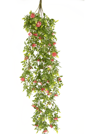 Kunst hangplant rozen 105 cm