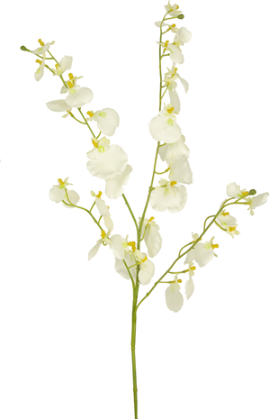 Kunst Tijgerorchidee 80 cm wit