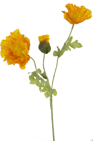 Greenmoods Kunstbloem Poppy 73 cm oranje