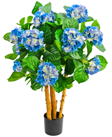 Greenmoods Kunstplant Hortensia 85 cm blauw
