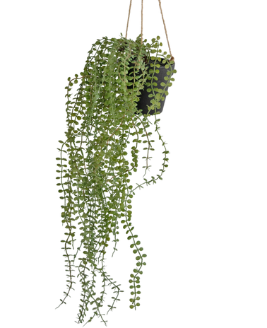 Kunst hangplant Pumila 81 cm in pot