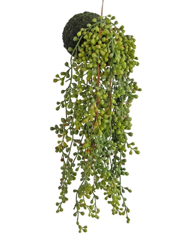 Greenmoods Kunst hangplant vetplant op bol 40 cm