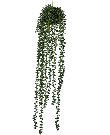 Greenmoods Kunst hangplant Senecio bal 71 cm