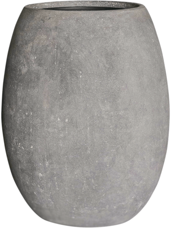 Baq Polystone Coated Plain Balloon Raw Grey (met inzetbak) 52x68cm