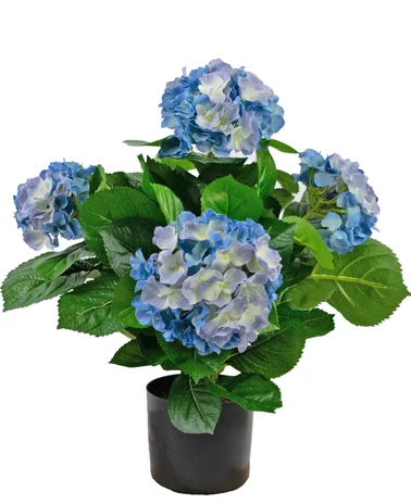 Greenmoods Kunstplant Hortensia 43 cm blauw