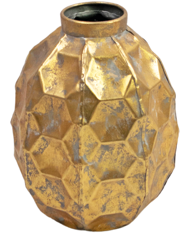 Vaas Roos metaal Ø22,5 x H31 cm goud