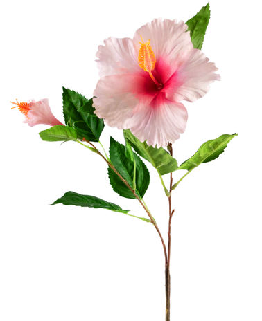 Kunstbloem Hibiscus 73 cm licht roze