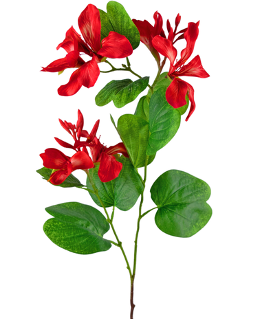 Kunstbloem Rhododendron 85 cm licht rood