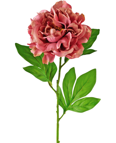 Kunstbloem Pioen 77 cm roze