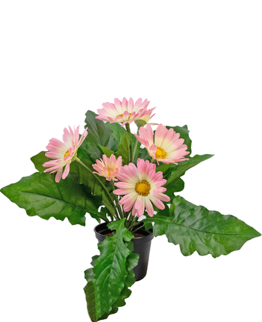 Kunstplant Gerbera 28 cm roze
