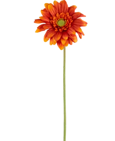 Greenmoods Kunstbloem Gerbera mini 47 cm zacht oranje