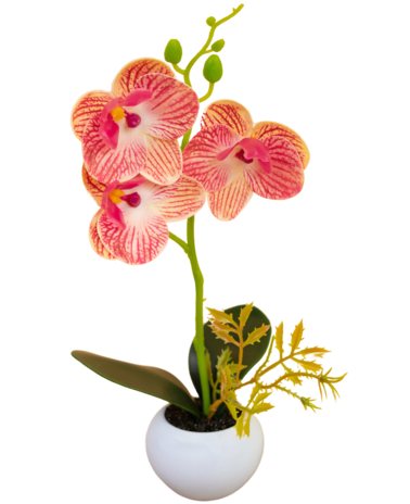 Greenmoods Kunst Orchidee 28 cm fuchsia in pot