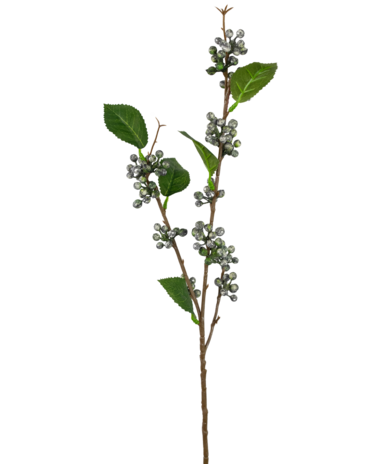 Greenmoods Kunsttak Berries 64 cm staalblauw