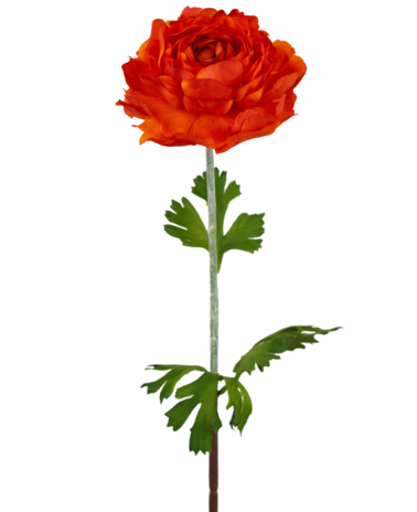 Greenmoods Kunstbloem Ranunculus 51 cm donker oranje