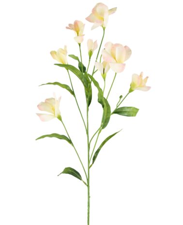 Greenmoods Kunst Rhododendron Azalea Real Touch Crème/roze 80cm