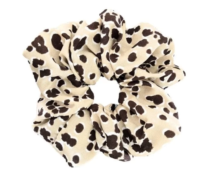 Scrunchie Panterprint - Lichtbruin/Bruin