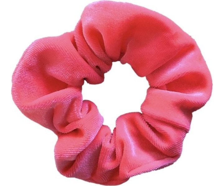 Scrunchie Velvet Neon Roze