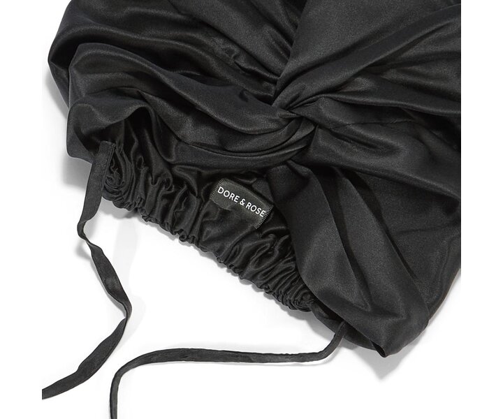 Premium Silk Bonnet Black