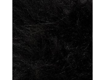 Imitatiebont Stof Langhaar Zwart