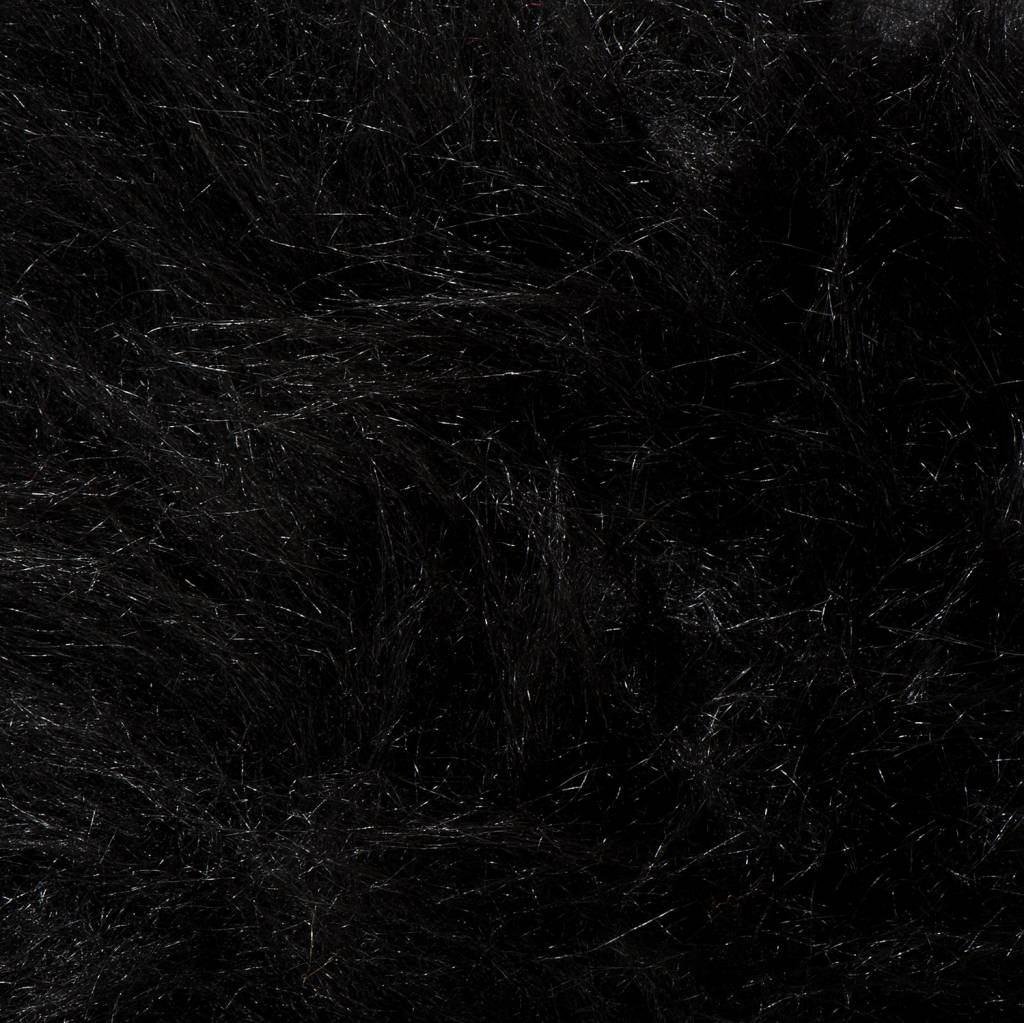 Imitatiebont Stof Langhaar Zwart – Voor Kleding, Kostuums & Decoratie