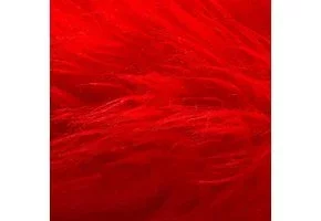 Imitatiebont Stof Langhaar Rood