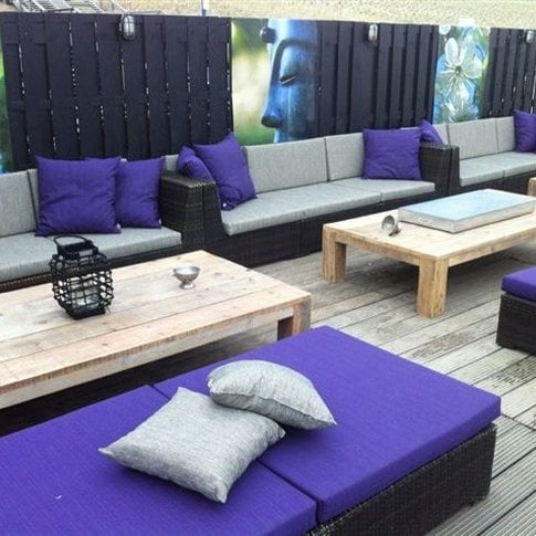 Waterafstotende Outdoorstof Cobalt | Stoffen Online