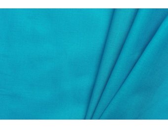 Uni katoen stof turquoise