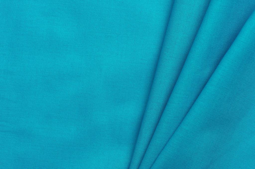 Uni katoen stof turquoise