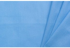 Uni katoen stof blauw