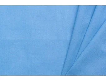Uni katoen stof blauw