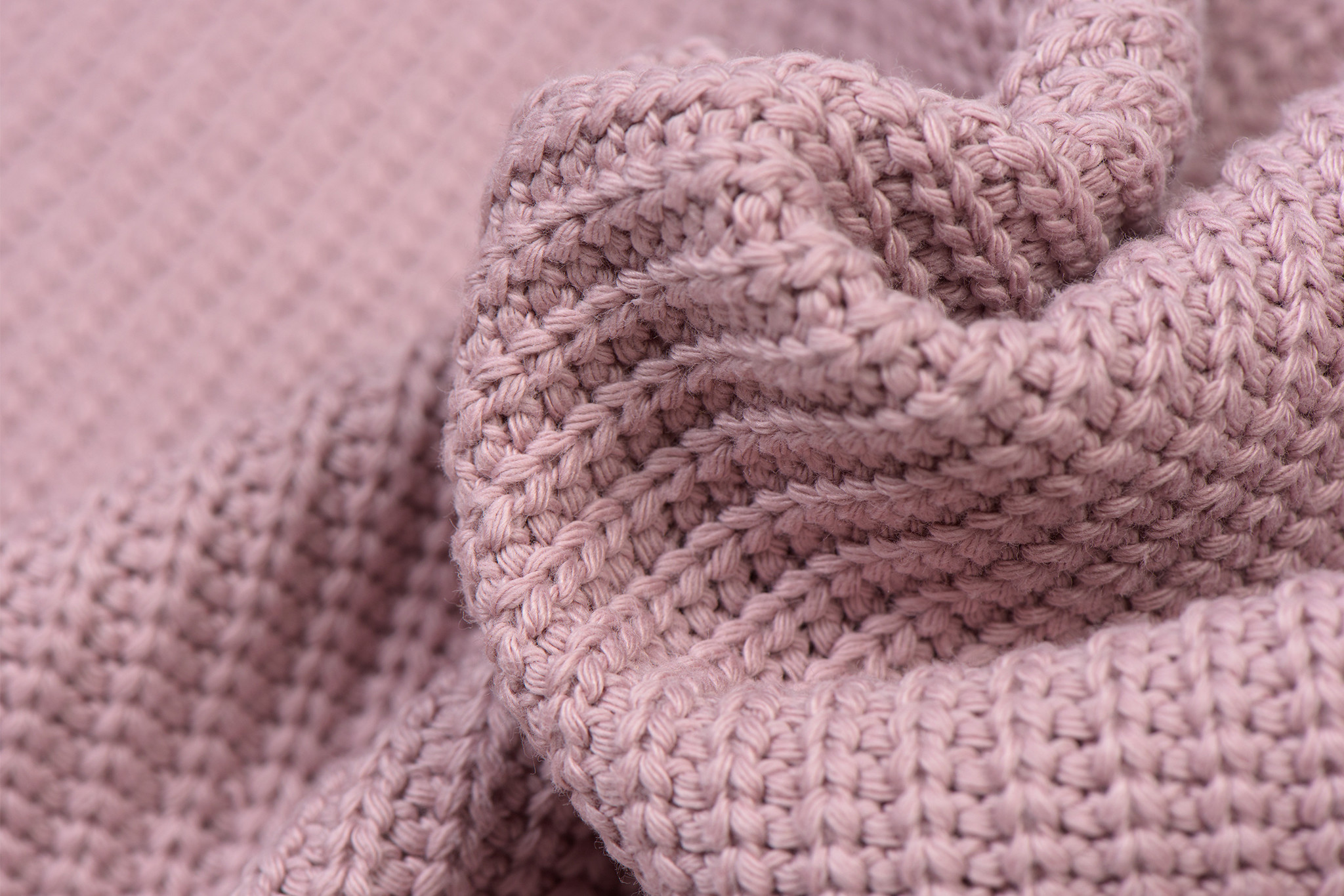 Gebreide stof, Big Knit Cable Poederroze