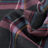 Schotse Ruit / Tartan Check Stretch Antraciet Melange